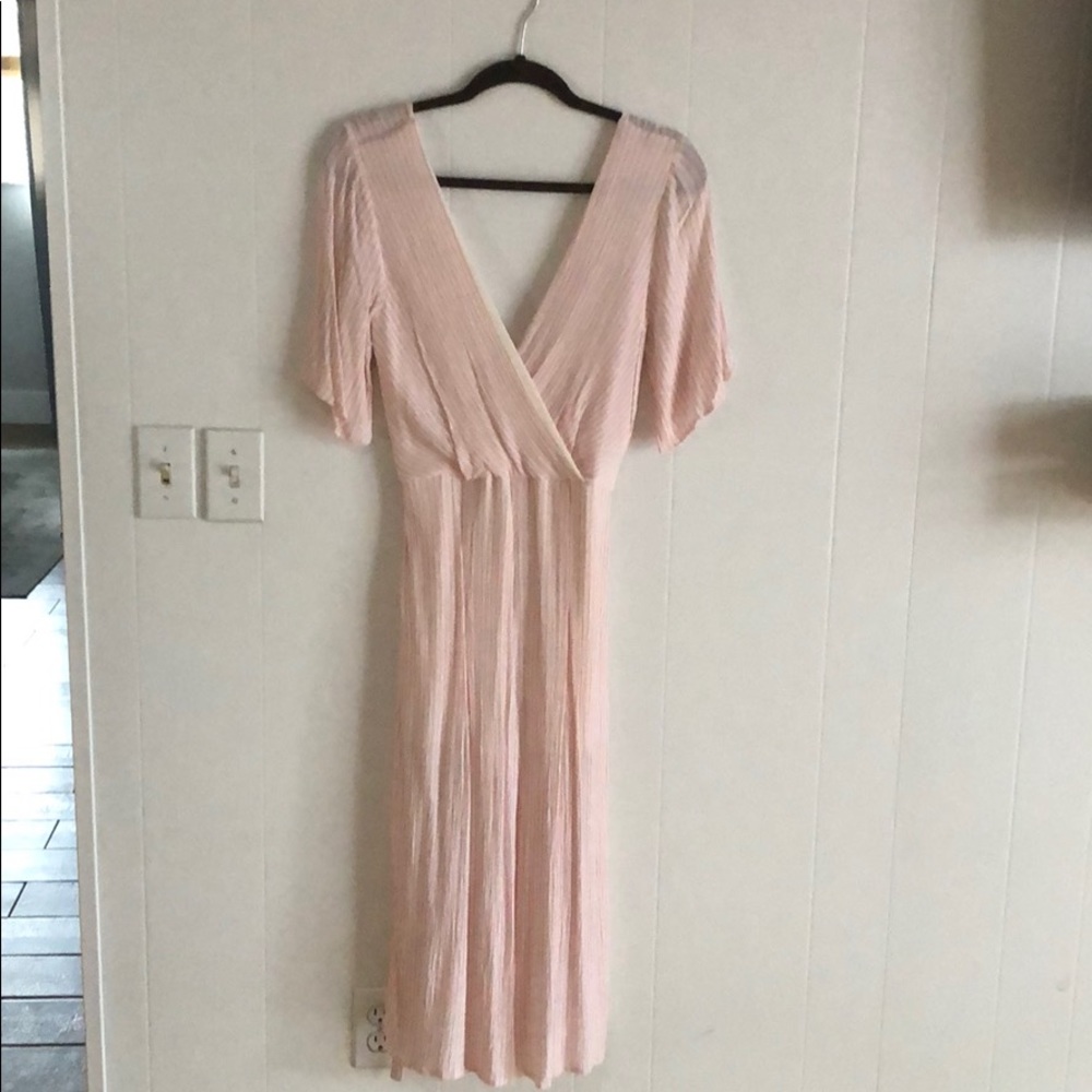 Row-A Pink Stripped Jumpsuit